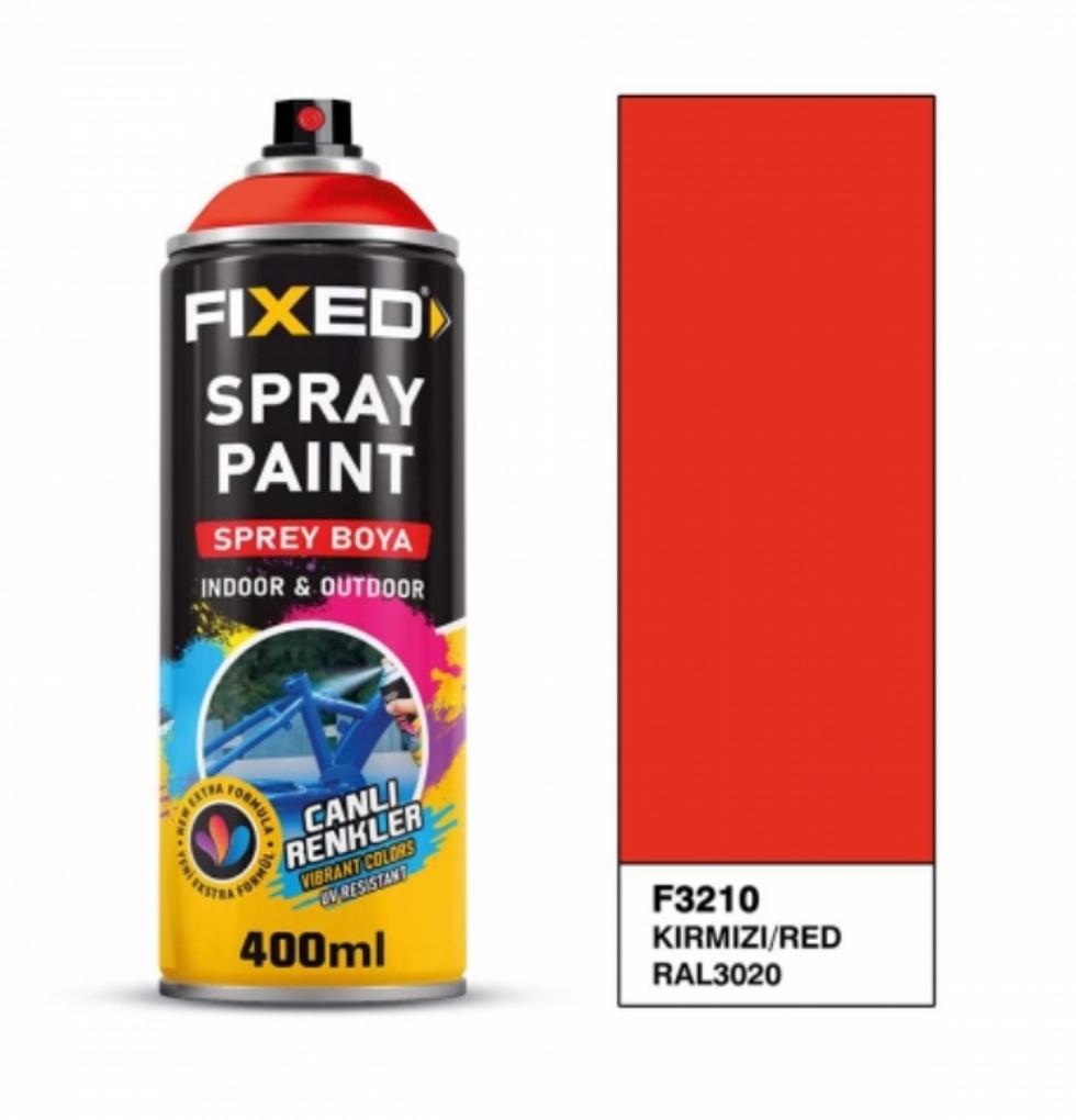 Fıxed Akrilik Sprey Boya 400ml. Ral 3020 Trafik Kırmızı