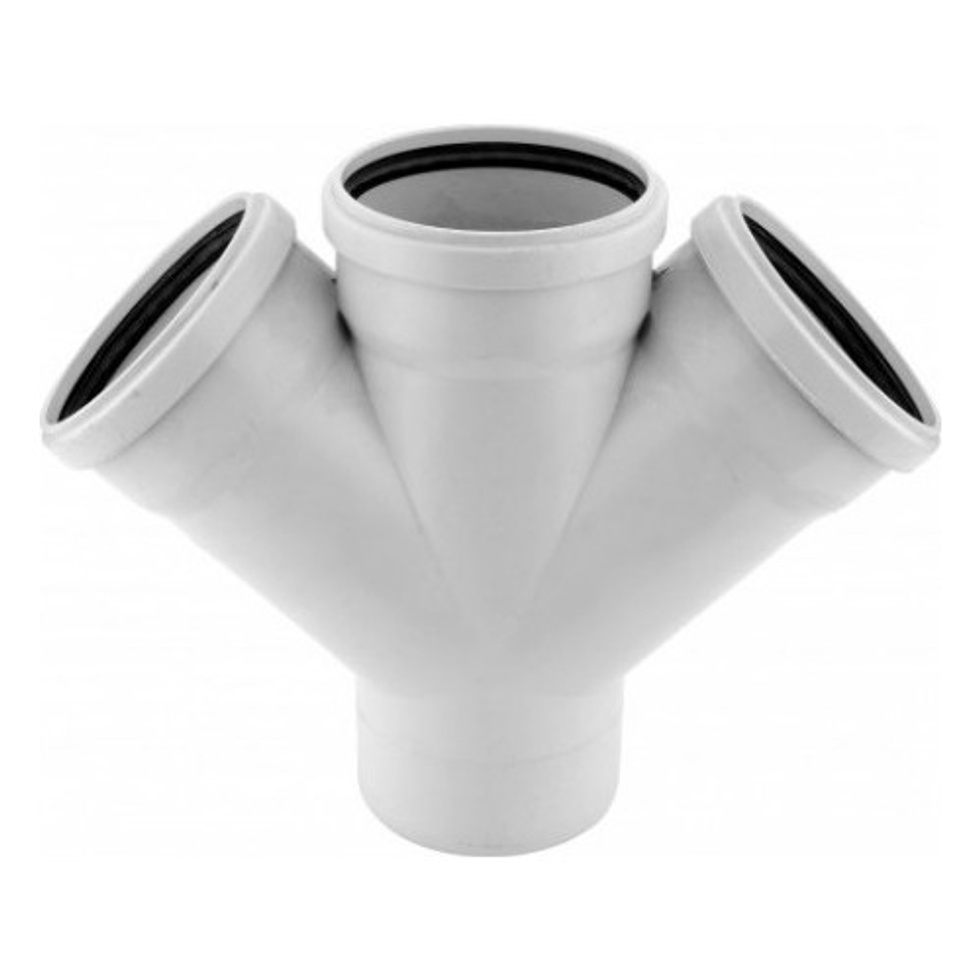 75*50 PVC Çift Çatal