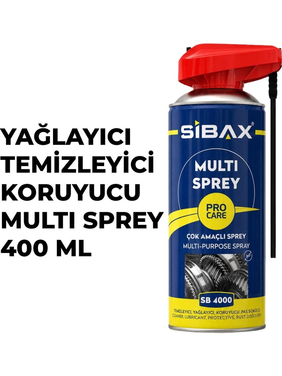 SPREY PAS SÖKÜCÜ 400ml. (Yağlar+Temizler+Korur) SİBAX-
