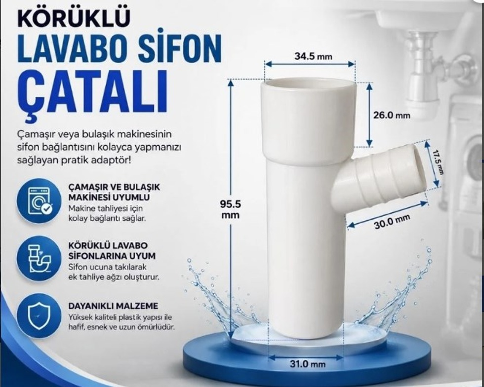 ÇAMAŞIR MAKİNA TAHLİYE ÇATALI